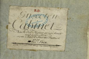 Ein altes Buch mit dem Titel "Z.D. Nürnberg, Deutschland, 1791" und einem Stempel, der die erste Auflage angibt, mit handgeschriebenem Text auf seinen Seiten.