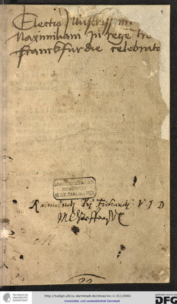 Alter deutscher Regierungsbrief an den Präsidenten der Vereinigten Staaten mit handgeschriebenem Text und sichtbaren Wasserzeichen.